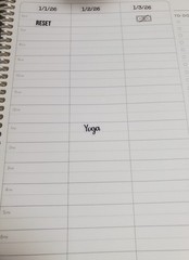 Yoga Text Stickers for Calendars, Planners and Journals