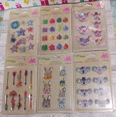Stickers. 6 packs 3-D pop up stickers. stars, arrows, pigs, rabbits, koala bears