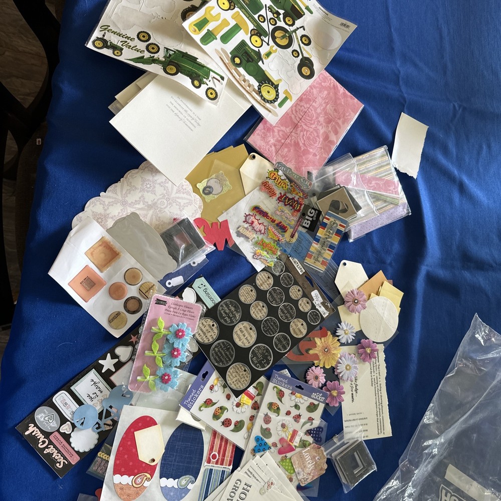 Large Lot Scrapbooking Lot Stickers Embellishments Rub Ons, Studio Life, John De