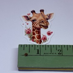 Cute Giraffa Animal Love Sticker Vinyl Decal Journal Wall Decor Floral Art Tc6