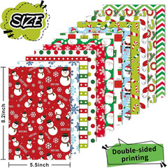 60 Sheets Christmas Pattern Papers A5 Winter Snowman Santa Snowflake Scrapbook S