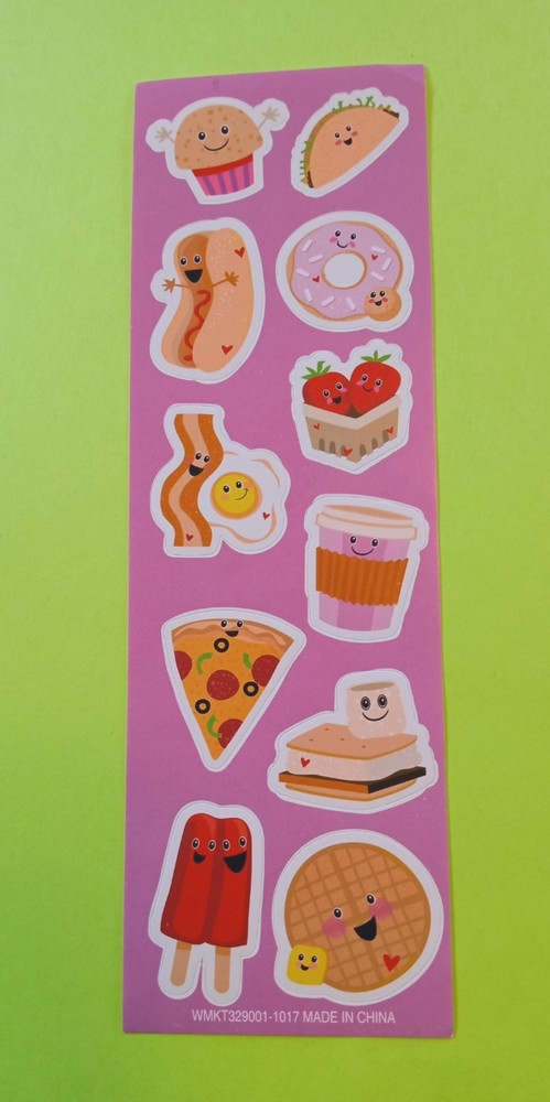 Wal-mart kawaii cute food sticker strip