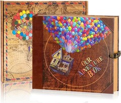 DIY Handmade Scrapbook – 148 Pages Retro Embossed Cover Travel Diary & Memory Al