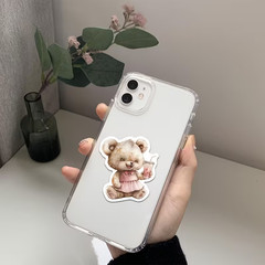 55pcs Cute Teddy Bear Stickers Waterproof Adorable Decals for Phone Case Laptop