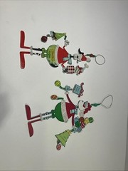 Sunset Vista Designs Set of 2 Dog Metal Christmas Ornaments