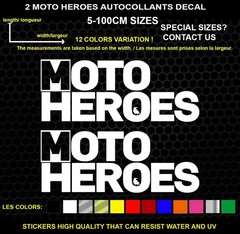 2 Motorcycle Heroes Decorative Stickers – Vehicles & Accessories, 2 Piece Set
