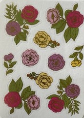 ROSE Gold Foil Mylar Stickers (10pc)Blooming•Flowers•Leaves •Garden•Card Making•