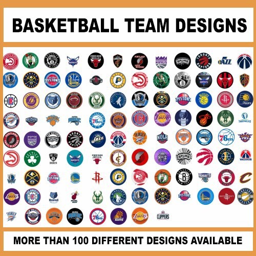 100 Precut BASKETBALL SPORT TEAMS BOTTLE CAP CHARM TRAY IMAGES 1 inch DESIGNS