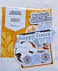 Creative Memories diecuts Elegant Moments gold silver foil accent words magical