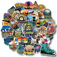 50pcs Outdoor Camping Hiking Stickers Pack, Nature Set, 177