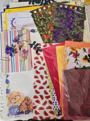MYSTERY Scrapbooking Junk Journal Paper Pack Mixed Lot Floral Multicolor Pieces
