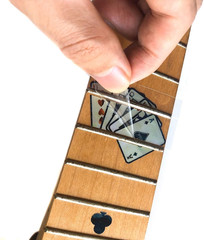 Playing Cards Guitar and Bass Inlay Stickers Markers Fret Decals