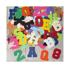 Mixed paper alphabet and numbers grab bag lot die cuts cutouts 320 pieces