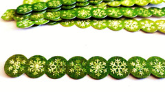 Mini Snowflakes Christmas Glitter Accents Set Of 8 6″ Sticker Borders Green Craf