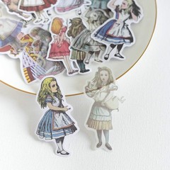 Alideco 80Pcs Vintage Scrapbooking Stickers Packs Kawaii Alice Ailisi