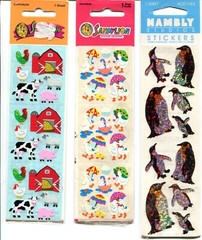 Lot of 17, Animal scrapbook stickers – Horses, Zoo, Farm, Fish, Monkey, Giraffe