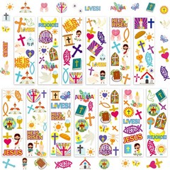 1600 Pcs Easter Sticker Bulk Religious He Lives Christian Stickers Sheet Assort.