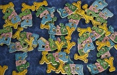 Value Lot 29 pastel wood BABY Embellishments Baby Shower 1/8″ thick favors craft