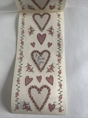 I Love You Sticker ROLL Daisy D’s Scrapbook Stickers Heart Flowers Pink Border