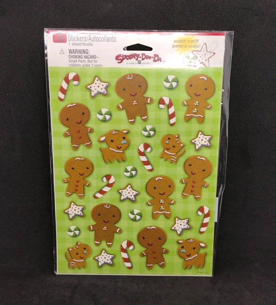 Christmas Holiday Gingerbread Man Scrapbooking Craft Stickers Stickety Doo Da