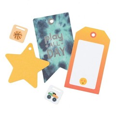 Pebbles COOL BOY (67pc) JOURNALING EPHEMERA DIE CUTS scrapbooking CARDMAKING