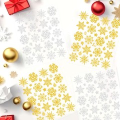 Fancy Land Christmas Envelope Seal Stickers Glitter Snowflake Sticker Xmas Go…