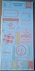 ECHO PARK CHIPBOARD PHRASES~IT’S A GIRL~ LARGE 6″X13″~ BABY GIRL~ NEW BABY
