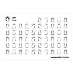 Tank Top Planner Stickers – Stylish Fashion Decals for Daily Organization