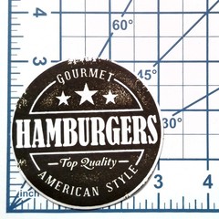 Gourmet Hamburgers Paper Sticker Decal Retro Diner American Food Cook Gift