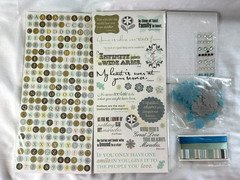 Lot Various Scrapbook Paper Sheets, Stickers, Jewels, Quotes – NEW