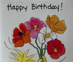 HAPPY BIRTHDAY CHICK Stickers(3pc) 2″x3.5″Suzy’s Zoo•Card Making •Flowers•Animal
