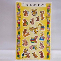 Vtg Introduct IJsselstein Stickers Easter Bunny Ostern Hase Tiere Aufkleber Y2K