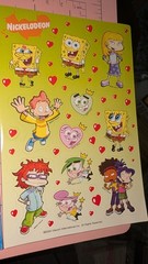 Vintage stickers SpongeBob, Fairly Odd Parents Rugrats Nickelodeon Lot 2 Sheets