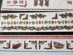 Vintage Sticker Borders LOT PARTIALS MIXED Brands Sea Shells + Scrapbooking #9
