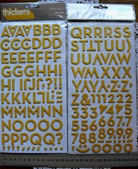 MACAW Letter & Number Thicker Sticker 25mmHigh YELLOW, PINK or BLUE Choice L3M