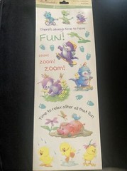 Miss Elizabeth’s Stickers Playtime Cute Monsters Animals Playing Bike Scooter