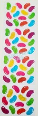 JILLSON & ROBERTS HAMBLY GLITTER STICKERS * FOOD, CANDY * MULTICOLOR JELLY BEANS