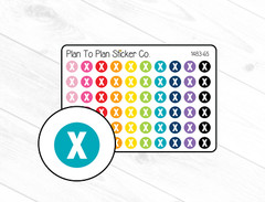 1483-65~~X Crossmark Icon Planner Stickers.