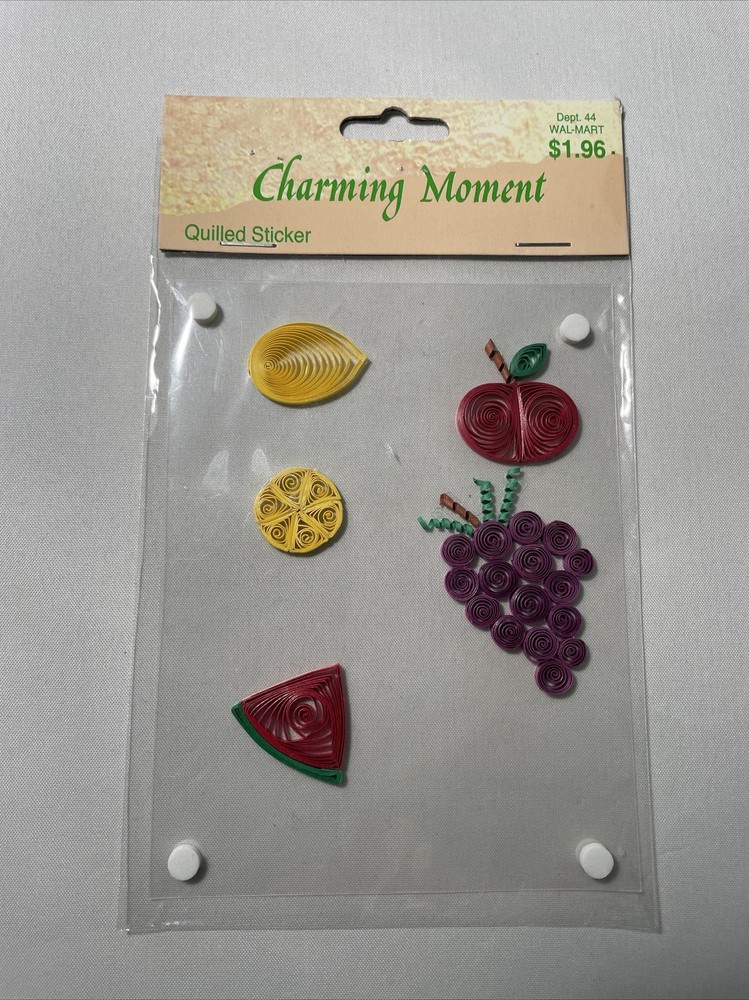 Quilled Fruit Stickers Charming Moment Walmart New In Package