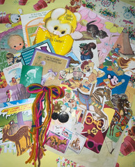 Vintage Childrens Ephemera Junk Journal Pack Book Pages Collage Crafts