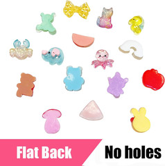 60Pcs Embellishments Cute Set, Flat Back Bulk Mixed Resin Ornament Scrapbooking