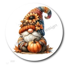 HELLO FALL AUTUMN ENVELOPE SEALS GNOME SCRAPBOOK STICKERS FALL GNOME LABELS
