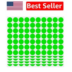 1050 Fluorescent Green Circle Dot Labels – Perfect for Color Coding & Organizing