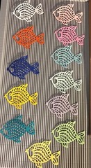 Fish Die Cut Embellishments White or Assorted Colors 8 pcs 1-3/4” x 2-1/2”