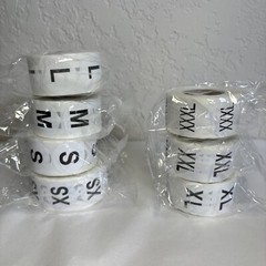 3500 Pcs Clothing Size Stickers Labels Self-Adhesive Round Stickers, XS-XXXL