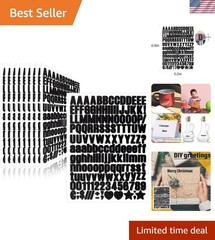 Versatile 1550 Black Letter Stickers for Personalization – Indoor & Outdoor Use