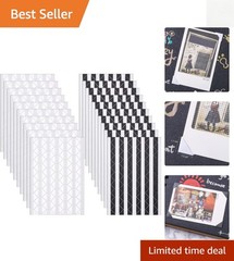 2040 Photo Corners for Scrapbooks – Non-Damaging Black and Transparent Stickers