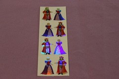 Mrs. Grossman’s RARE Strip of Vintage 1994 Shiny King & Queen Stickers!