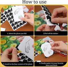 288 PCS Photo Corners Self Adhesive Picture Mounting Corner Stickers For Album