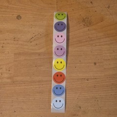 Smiley Stickers 8 Count Assorted Colors 1″ Diameter